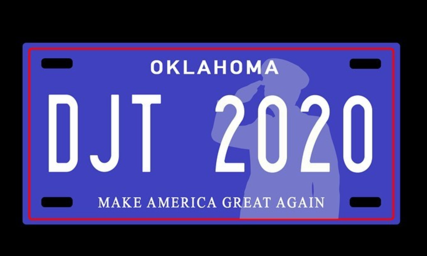 Trump “MAGA” license plates to benefit veterans in Oklahoma