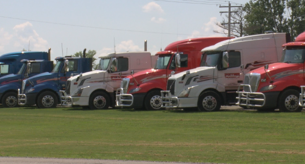 Trucking company’s fleet doubles as  patriotic display