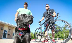 North Dakota Veteran Cycles across entire state to raise money for veteran service dogs