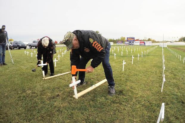 American Legion Post placing new crosses each day for veteran suicide awareness