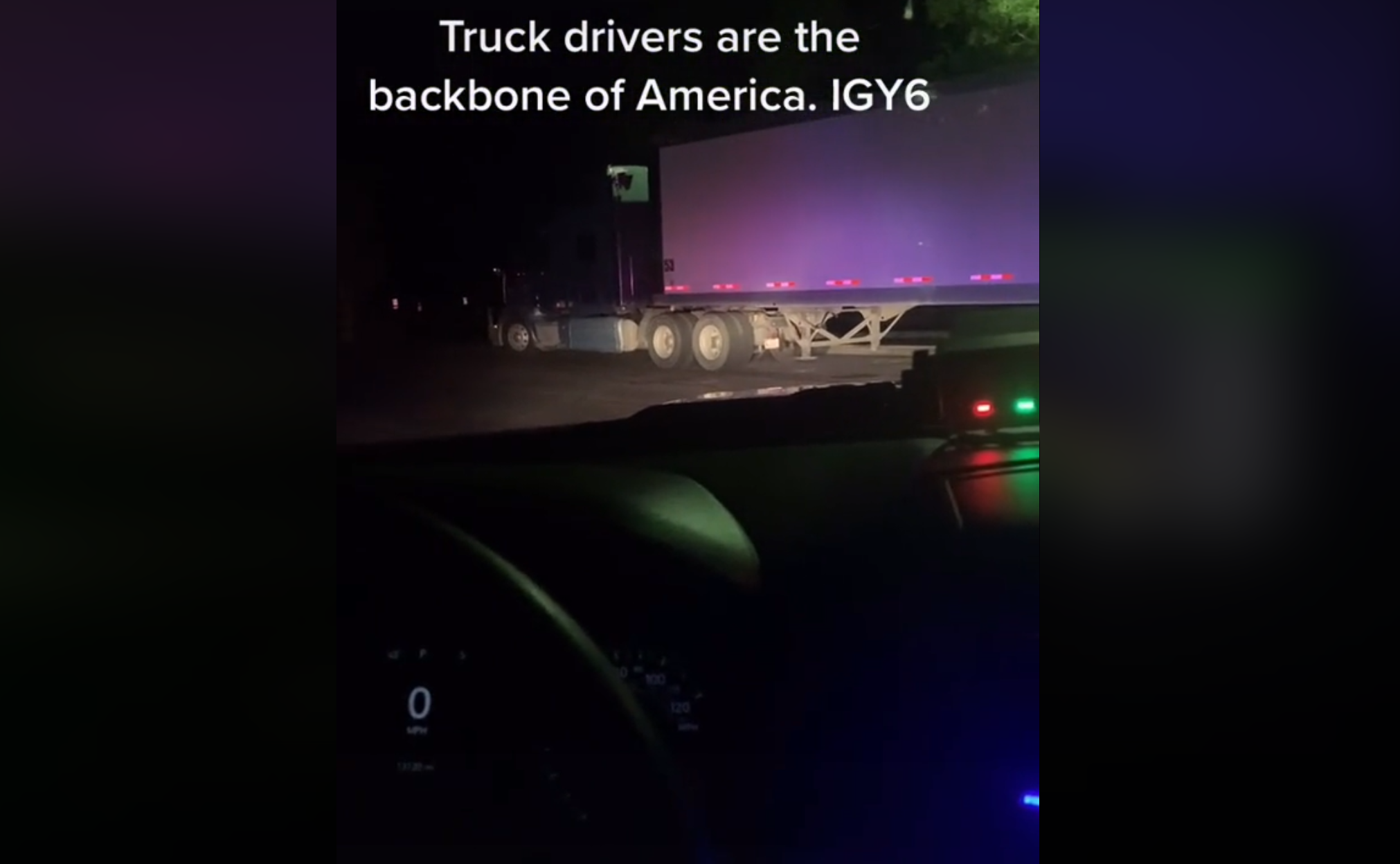 VIDEO: Police officer spends extra time patrolling near parked semi trucks to protect drivers from danger